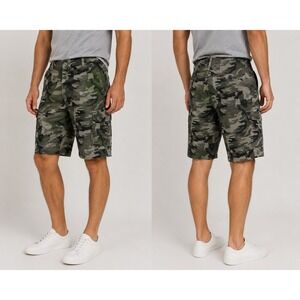 Iron Flex Men's Camo Cargo Shorts Size 36 Military Tactical Utility Casual